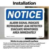 Alarm Signal Indicates Refrigerant Leak