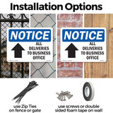 All Deliveries To Business Office