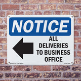 All Deliveries To Business Office