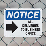 All Deliveries To Business Office