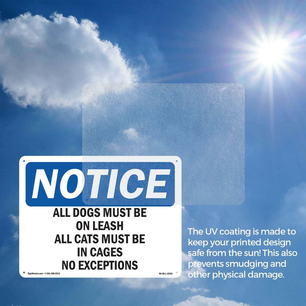 All Dogs Must Be On Leash All Cats Must Sign