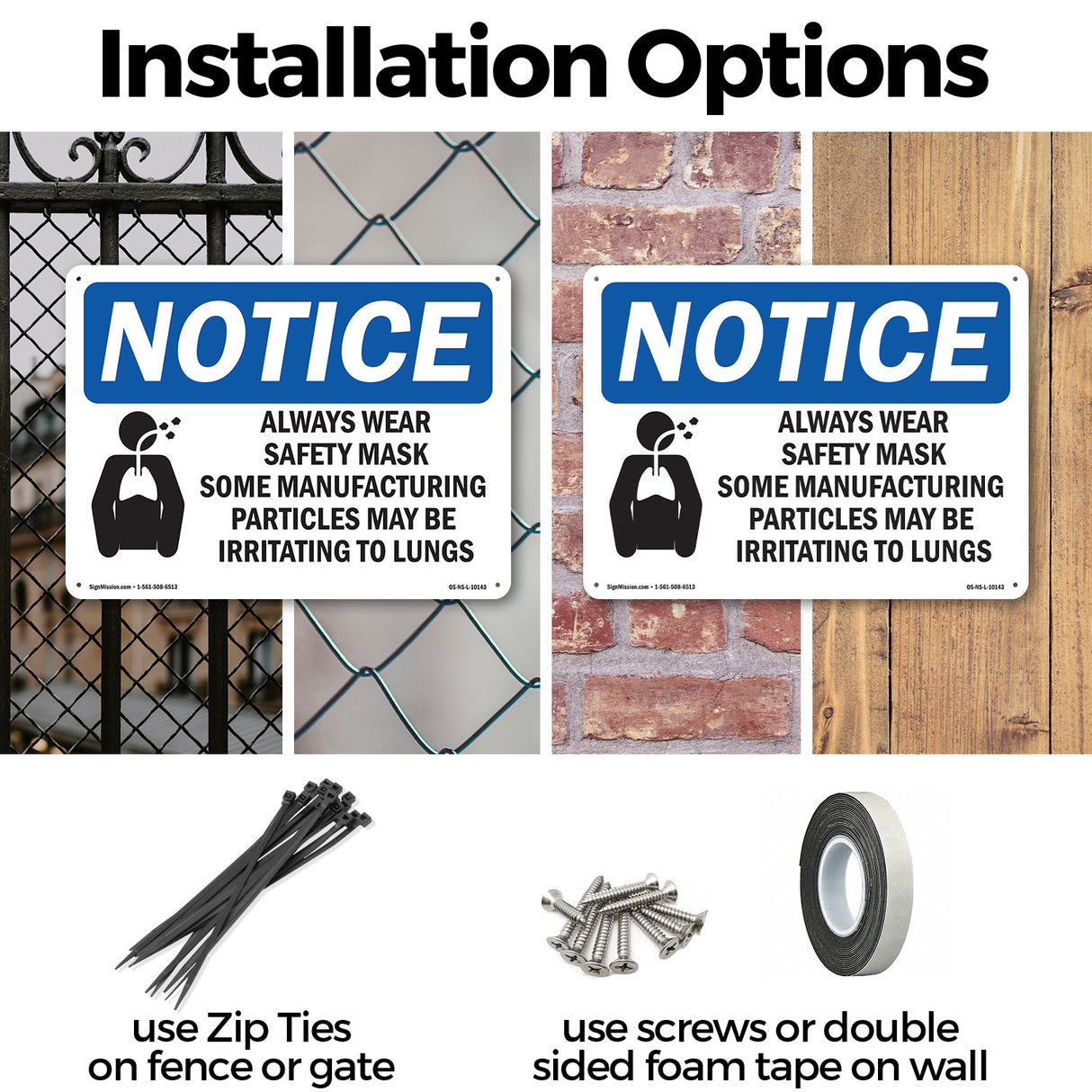 Always Wear Safety Mask Some Sign With Symbol