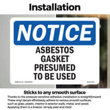 Asbestos Gasket Presumed To Be Used
