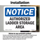 Authorized Ladder Storage Area