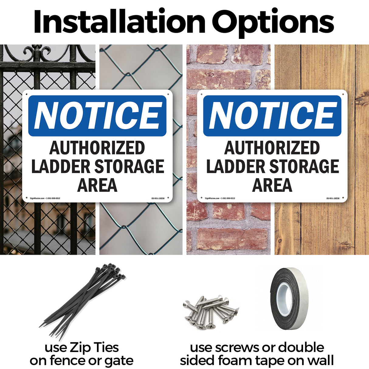 Authorized Ladder Storage Area