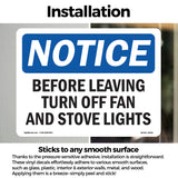 Before Leaving Turn Off Fan And