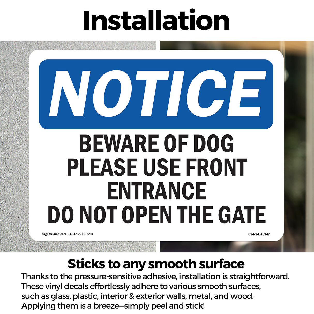 Beware Of The Dog Please Use Front Entrance