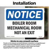 Boiler Room Mechanical Room Not An Exit Sign