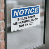 Boiler Room Mechanical Room Not An Exit Sign
