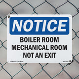 Boiler Room Mechanical Room Not An Exit Sign