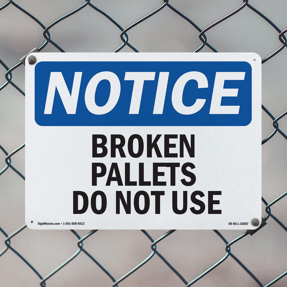 Broken Pallets Do Not Use