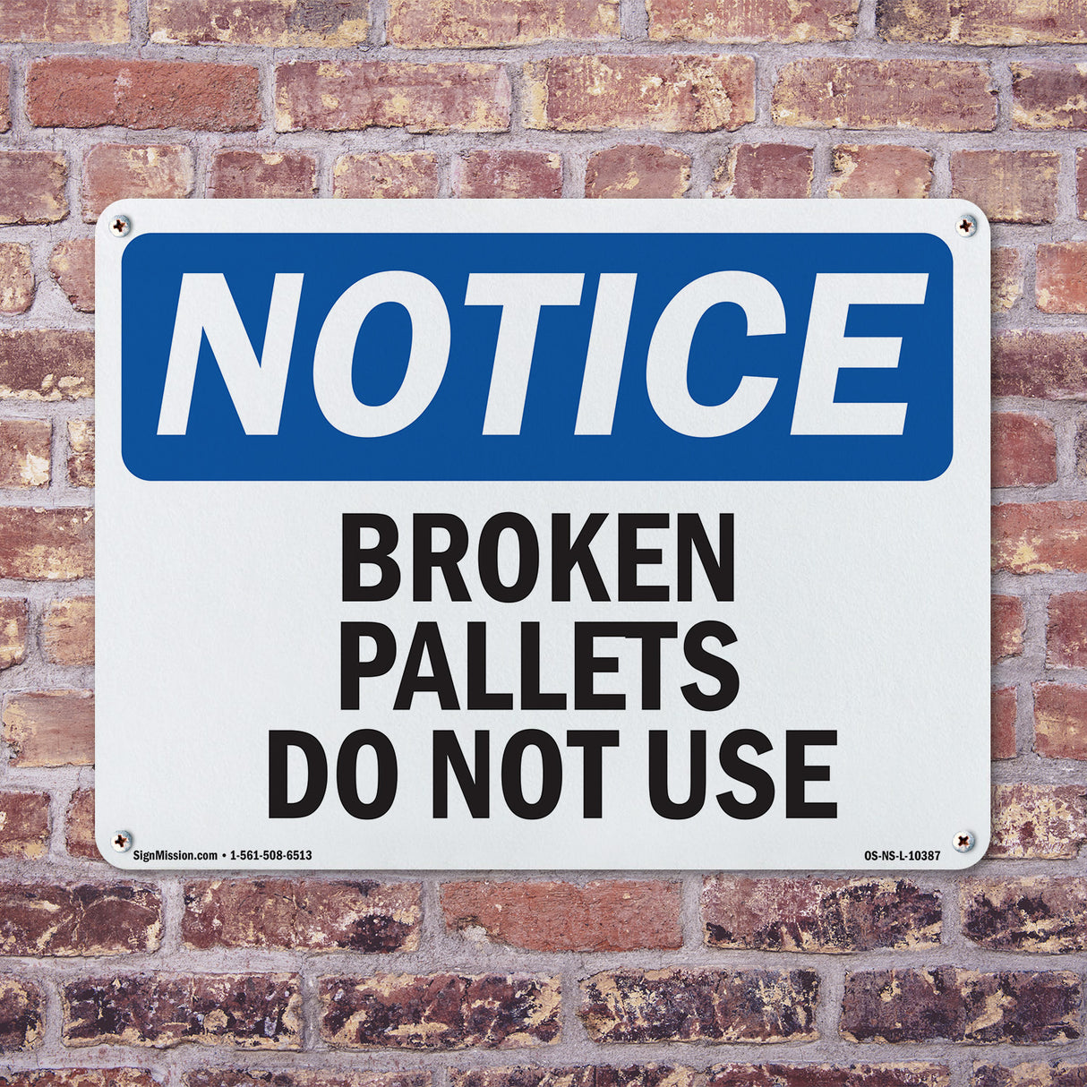 Broken Pallets Do Not Use