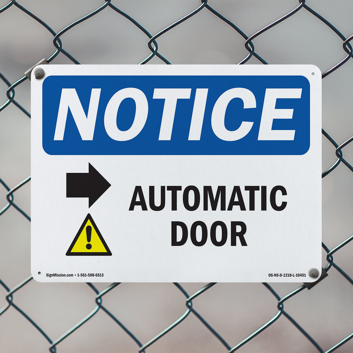 Caution Automatic Door [Right Arrow]