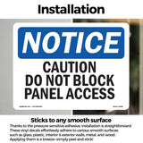 Caution Do Not Block Panel Access