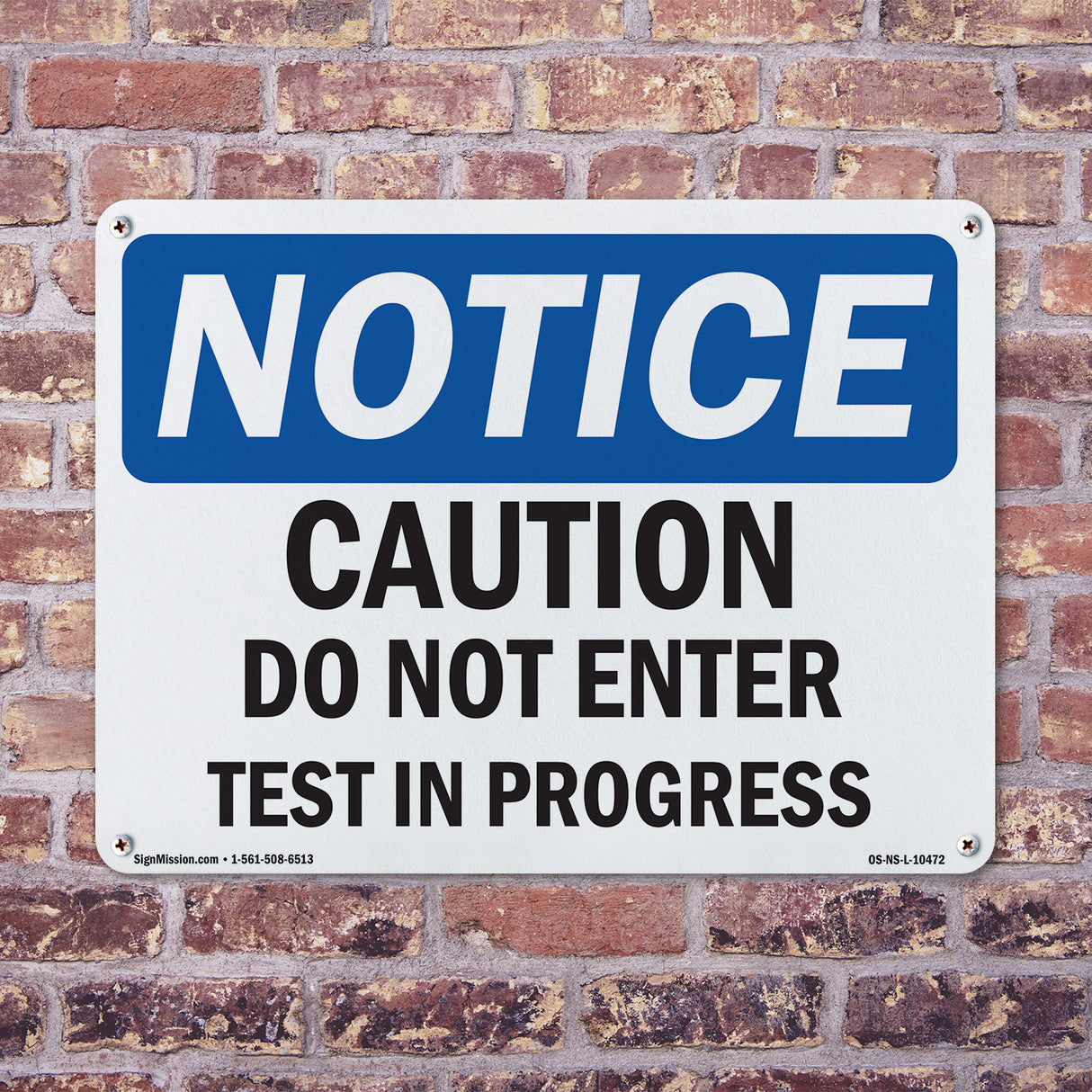 Caution Do Not Enter Test In Progress