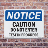 Caution Do Not Enter Test In Progress