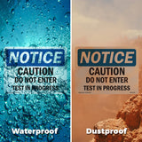 Caution Do Not Enter Test In Progress