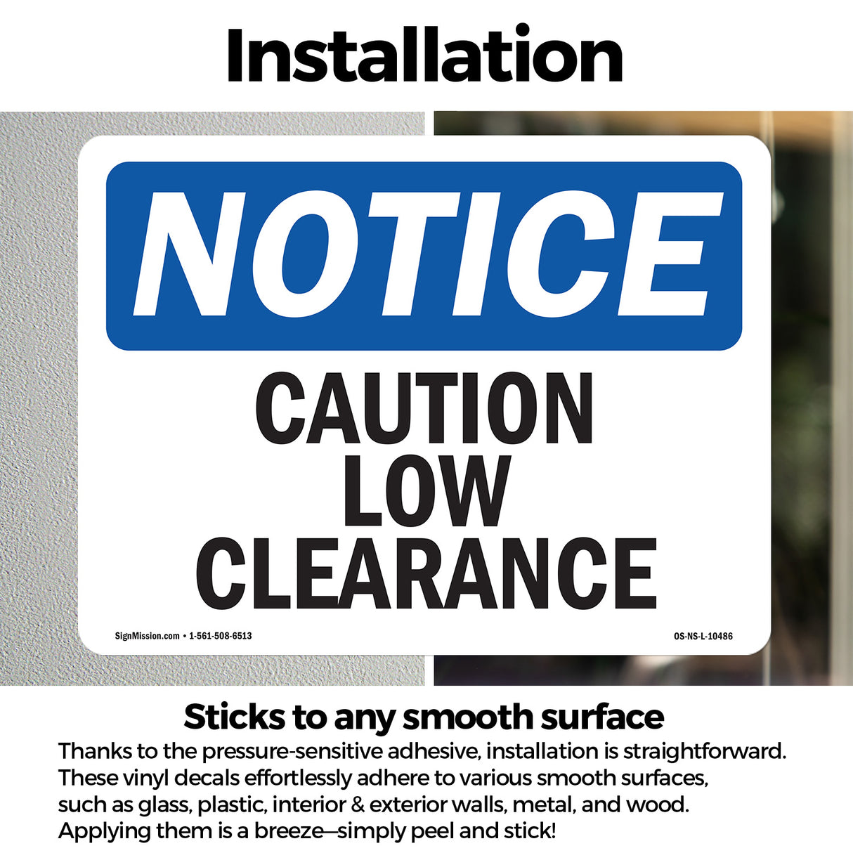 Caution Low Clearance Sign