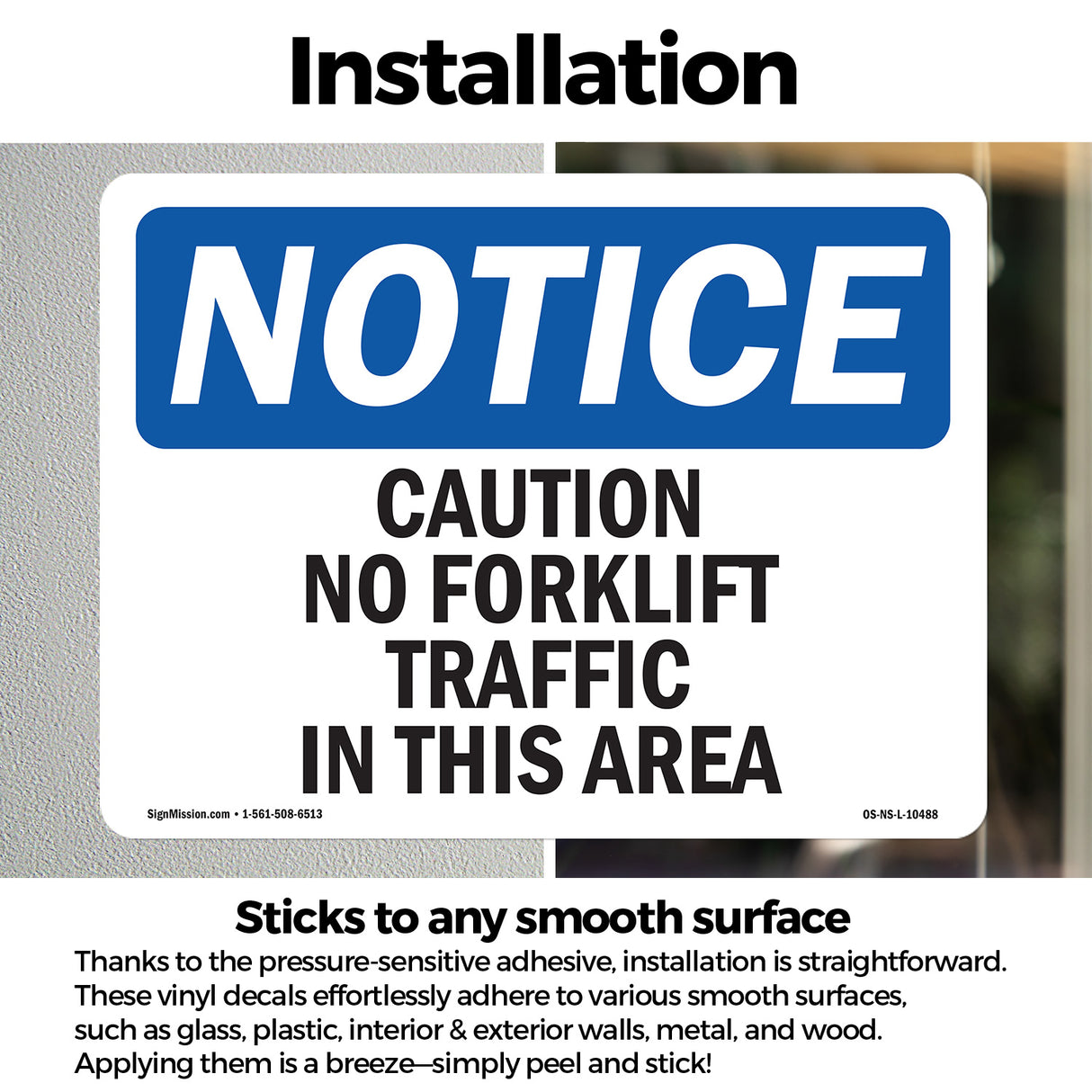 Caution No Forklift Traffic In This Area