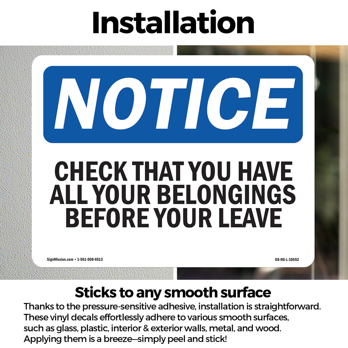 Check That You Have All Your Belongings