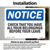 Check That You Have All Your Belongings