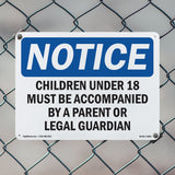 Children Under 18 Must Be Accompanied By