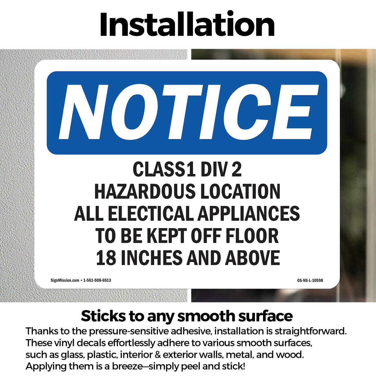 Class 1 Div 2 Hazardous Location All Electrical Sign