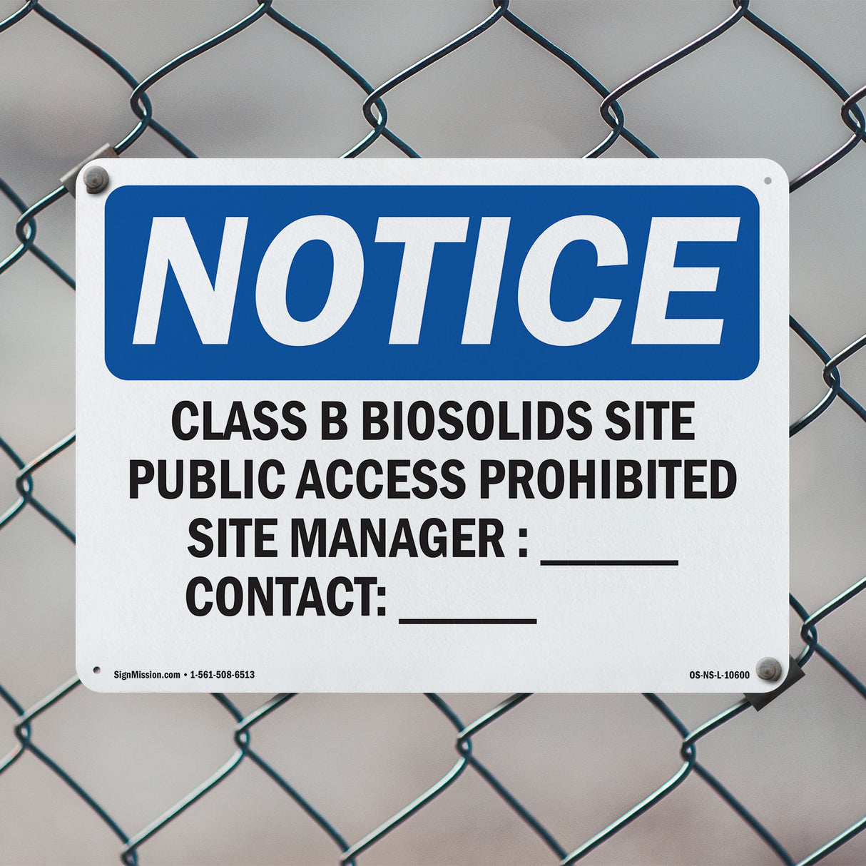 Class B Biosolids Site Public Access Prohibited
