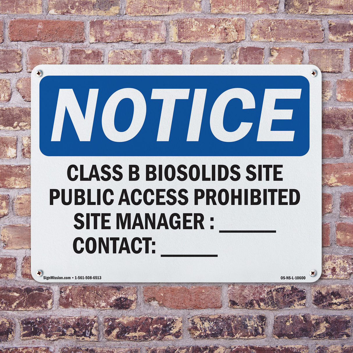 Class B Biosolids Site Public Access Prohibited