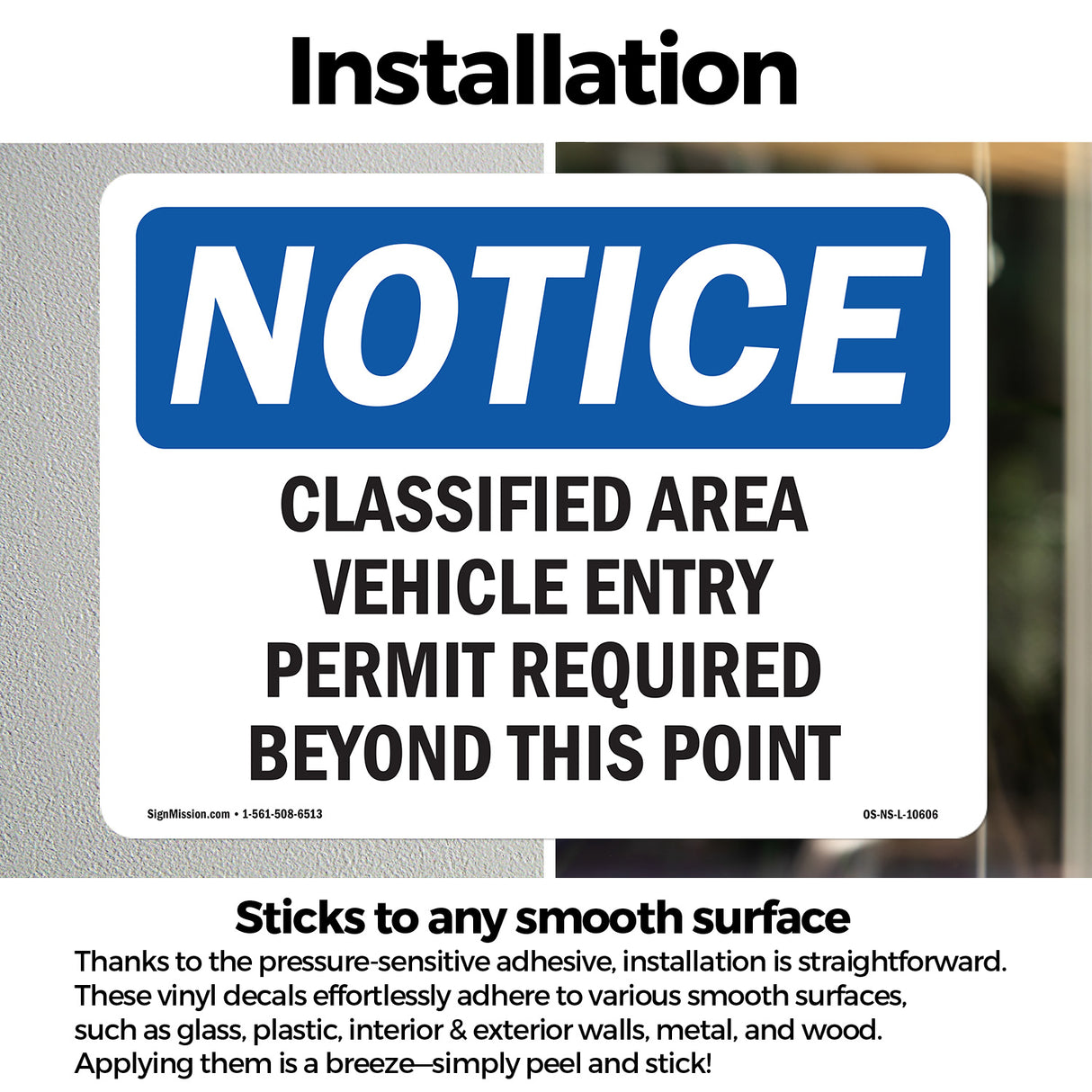 Classified Area Vehicle Entry Permit Required