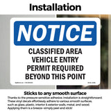 Classified Area Vehicle Entry Permit Required