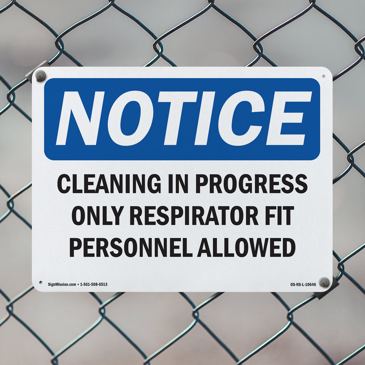 Cleaning In Progress Only Respirator Fit