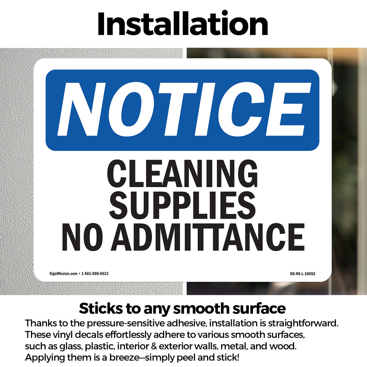 Cleaning Supplies No Admittance