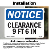 Clearance 9 Ft 6 In Sign