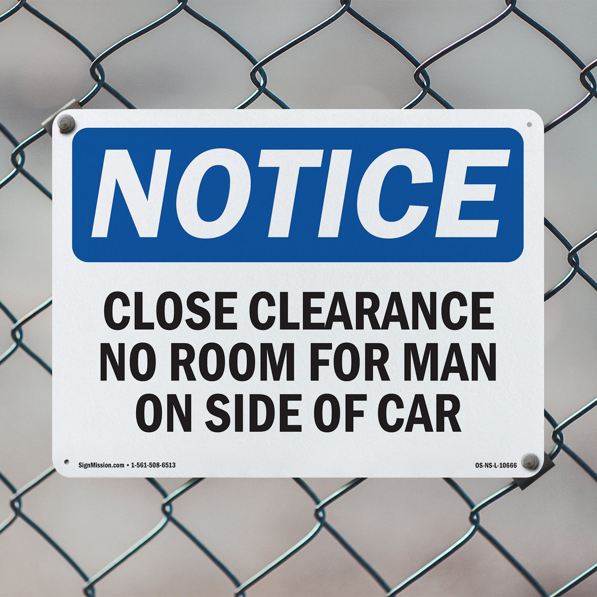 Close Clearance No Room For Man On Side Of Car