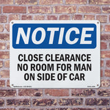 Close Clearance No Room For Man On Side Of Car