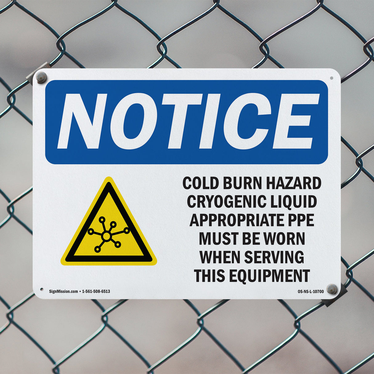 Cold Burn Hazard Cryogenic Liquid