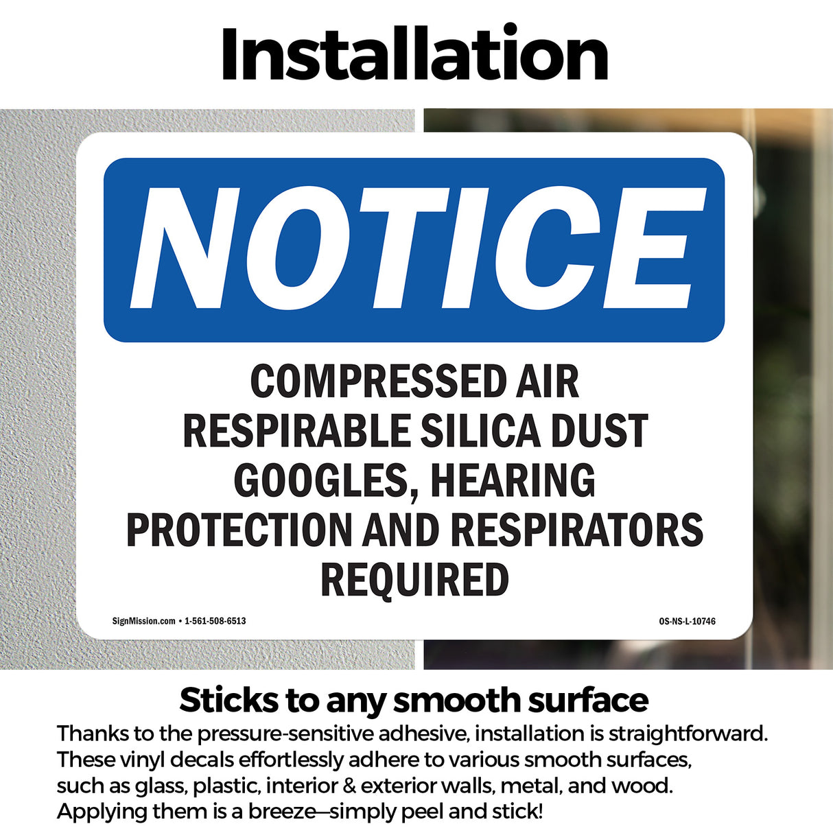 Compressed Air Respirable Silica Dust Goggles,