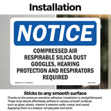 Compressed Air Respirable Silica Dust Goggles,