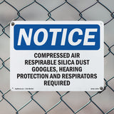 Compressed Air Respirable Silica Dust Goggles,