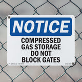 Compressed Gas Storage Do Not Block Gates