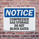Compressed Gas Storage Do Not Block Gates