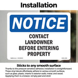 Contact Landowner Before Entering Property