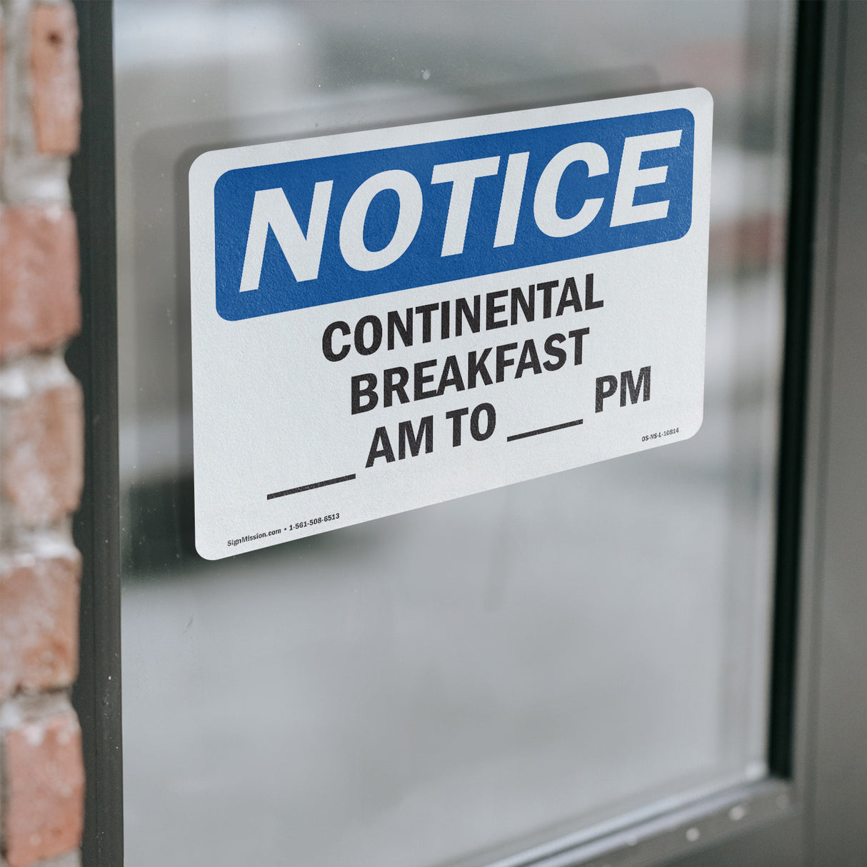 Continental Breakfast ____ Am To ____ Am