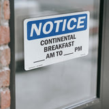 Continental Breakfast ____ Am To ____ Am
