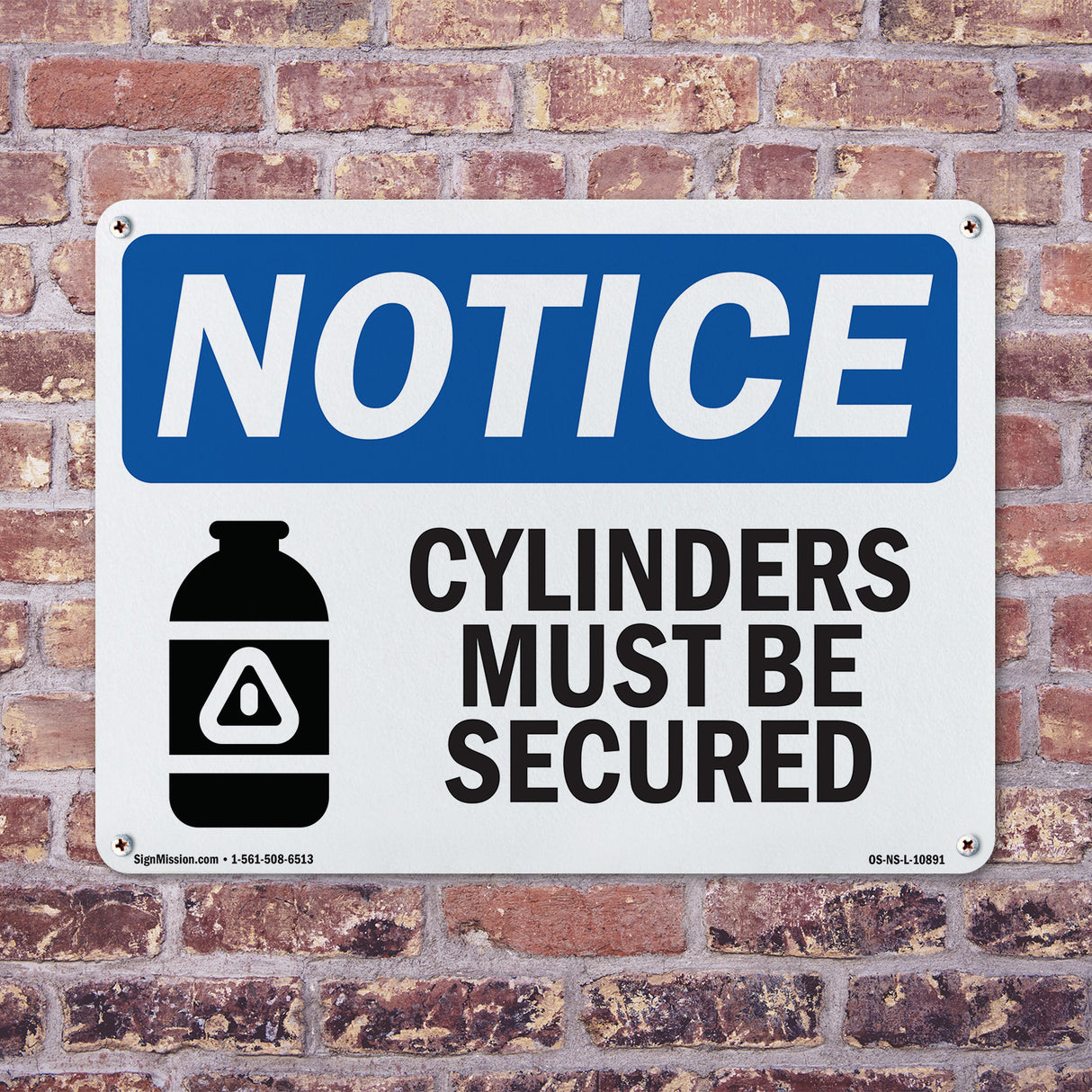 Cylinders Must Be Secured