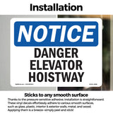 Danger Elevator Hoistway