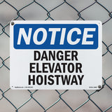 Danger Elevator Hoistway