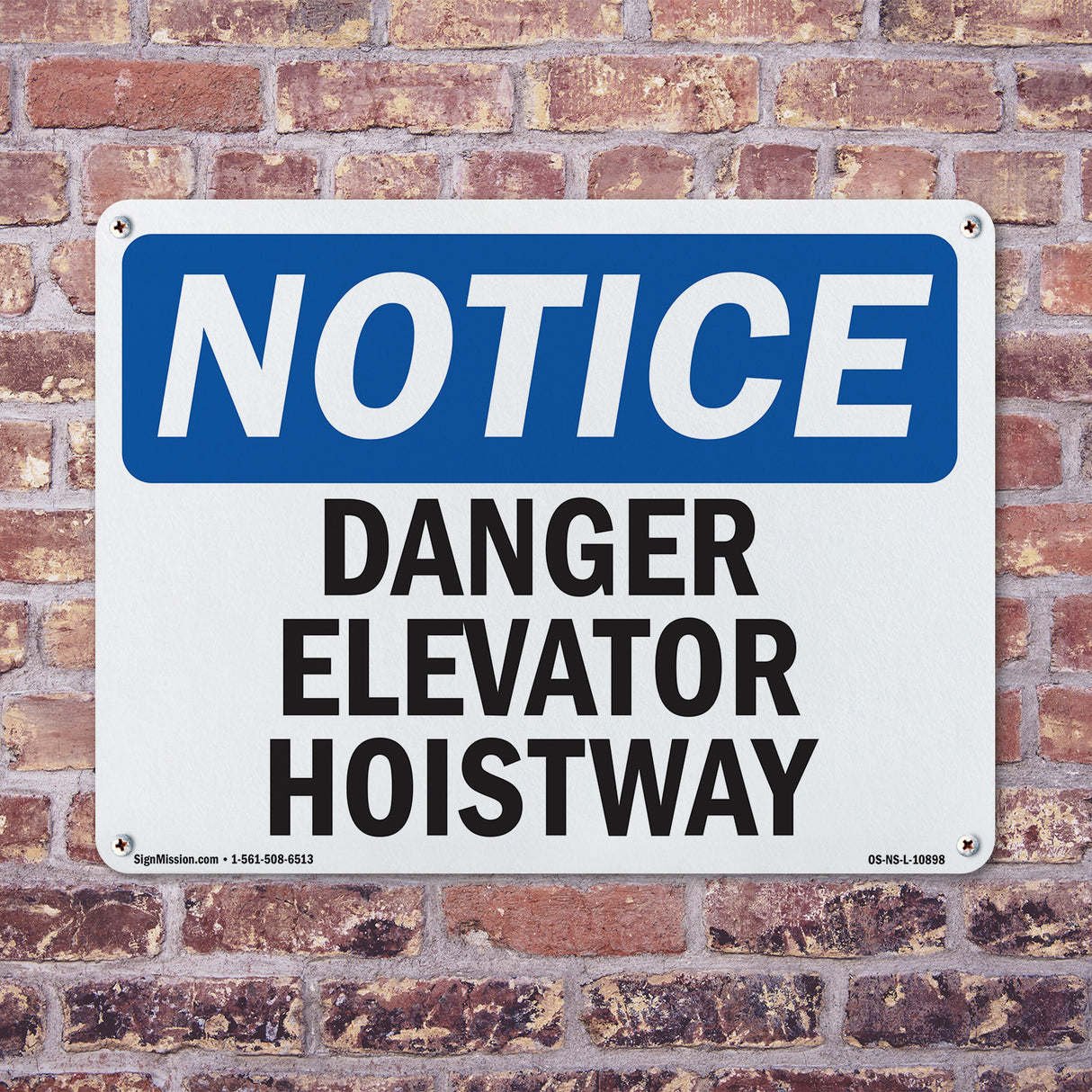 Danger Elevator Hoistway