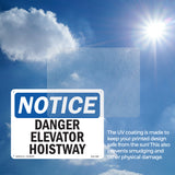 Danger Elevator Hoistway
